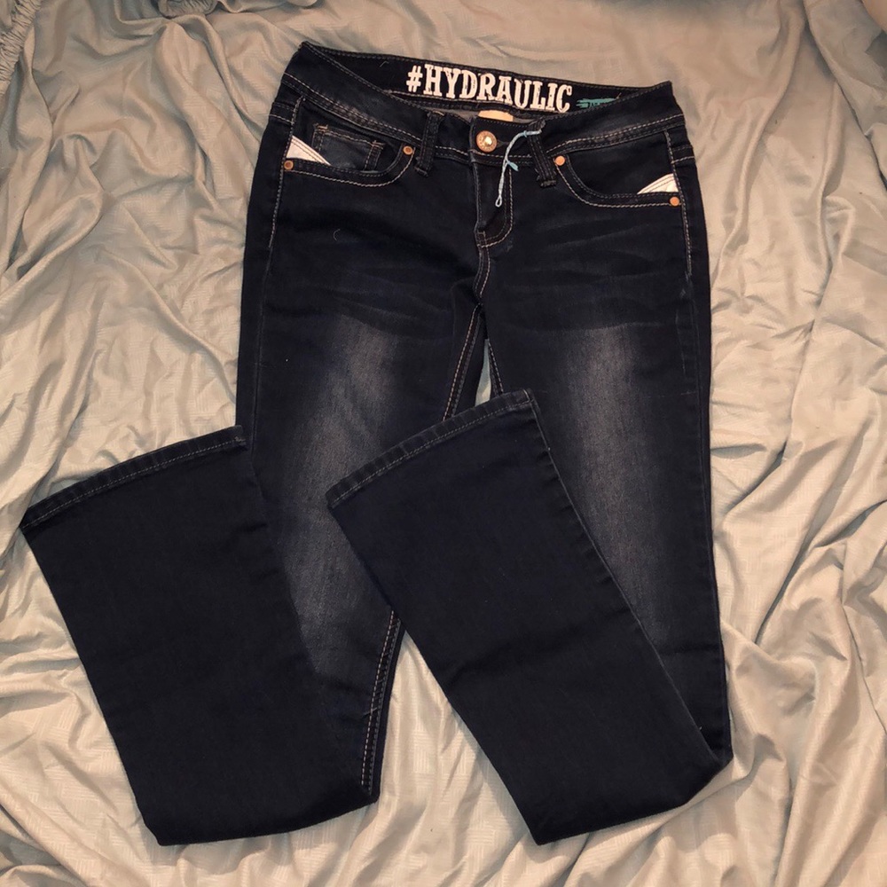 Hydraulic boot cut jeans